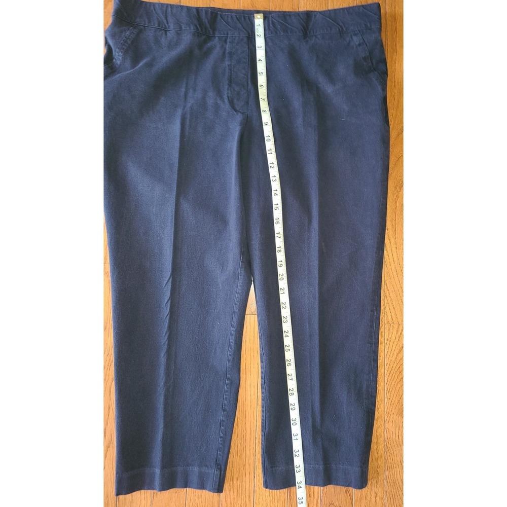 Spanx Pants Size XL On-the-Go Ankle Slim Straight Navy Blue womens Pull on